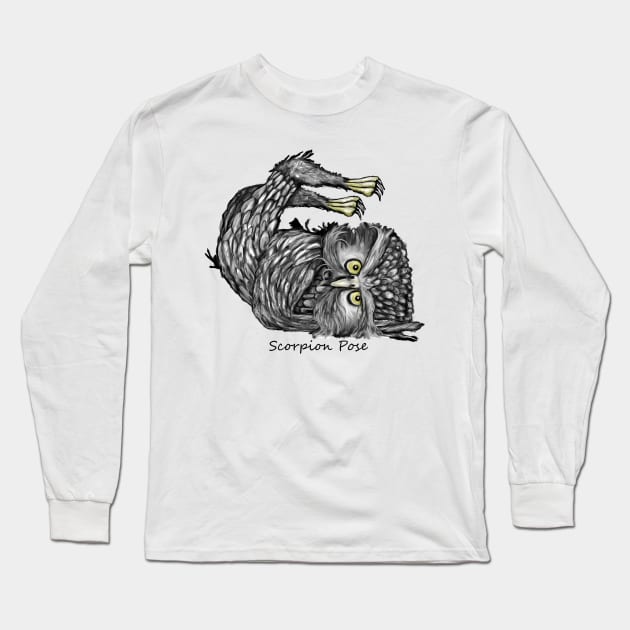 Scorpion pose Long Sleeve T-Shirt by msmart